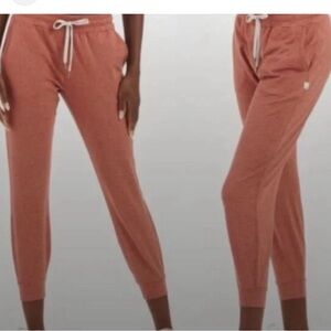 Vuori Rust-Colored Jogger Pants with Drawstring